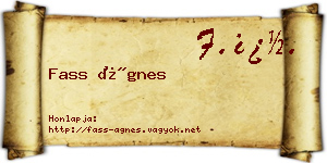 Fass Ágnes névjegykártya